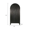 Dyz Arched Storage Cabinet | 2 Doors w Adjustable Shelves | Black Wood