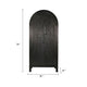 Dyz Arched Storage Cabinet | 2 Doors w Adjustable Shelves | Black Wood