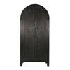 Dyz Arched Storage Cabinet | 2 Doors w Adjustable Shelves | Black Wood
