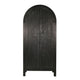 Dyz Arched Storage Cabinet | 2 Doors w Adjustable Shelves | Black Wood