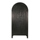 Dyz Arched Storage Cabinet | 2 Doors w Adjustable Shelves | Black Wood