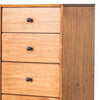 Amy 55’’ Tall Half Wardrobe Chest | Side Cabinet | Brown Solid Wood BM339935