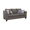 Siya 3pc Living Room Sofa Loveseat & Chair Set | 6 Accent Pillows | Dark Gray BM339937