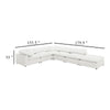 Allias 6pc Modular Sectional Sofa | Ivory White Boucle | 2 Accent Pillows