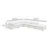 Allias 6pc Modular Sectional Sofa | Ivory White Boucle | 2 Accent Pillows