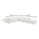 Allias 6pc Modular Sectional Sofa | Ivory White Boucle | 2 Accent Pillows