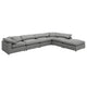 Allias 6pc Modular Sectional Sofa | Classic Gray Boucle | 2 Accent Pillows