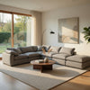 Allias 6pc Modular Sectional Sofa | Classic Gray Boucle | 2 Accent Pillows