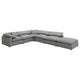 Allias 6pc Modular Sectional Sofa | Classic Gray Boucle | 2 Accent Pillows