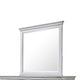 Eli Wide Dresser with Mirror | 5 Drawers 2 Cabinets | Distressed White BM339948