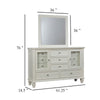 Lila Wide Dresser with Mirror | 11 Drawers 2 Doors | Cream White Wood BM339951