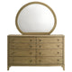 Heon Wide Dresser with Mirror | 8 Drawers | Natural Brown Wood Frame BM339954