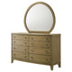 Heon Wide Dresser with Mirror | 8 Drawers | Natural Brown Wood Frame BM339954