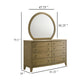 Heon Wide Dresser with Mirror | 8 Drawers | Natural Brown Wood Frame BM339954