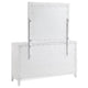 Leva Wide Dresser with Mirror | 6 Drawers | Distressed White Wood BM339959