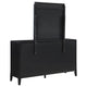 Jack Wide Dresser with Mirror 8 Drawers Sturdy Black Wood Frame BM339969