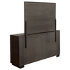 Lyni Wide Dresser with Mirror, 8 Drawers, Metal Handles, Brown Wood
