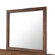 Zeko Wide Dresser with Mirror, 6 Drawers, Smokey Walnut Brown Wood