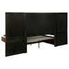 Reon Queen Wall Panel Storage Bed Set with Nightstands Ash Brown Wood BM339979