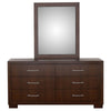 Bela Wide Dresser with Mirror | 6 Drawers | Silver | Cappuccino Brown BM339981