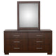 Bela Wide Dresser with Mirror | 6 Drawers | Silver | Cappuccino Brown BM339981