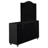 Leine Wide Dresser and Mirror | 7 Drawer | Crystal Black Tufted Velvet BM339983