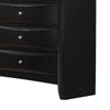 Ica 2pc Wide Dresser and Mirror Set | Chambered Fronts | Black Wood BM339989