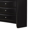 Ica 2pc Wide Dresser and Mirror Set | Chambered Fronts | Black Wood