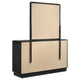 Cavy Wide Dresser with Matching Mirror | 6 Drawers | Black Wood | Gold