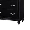 Dini Wide Dresser with Mirror | 7 Glitter Accent Drawers | Black Wood BM339992