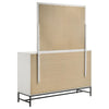Noro 2 Piece Modern Wide Dresser and Mirror Set | 6 Drawers | White BM339997