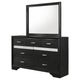 Vino Wide Dresser with Mirror | 7 Drawer Modern Black | Chrome Accent BM340004
