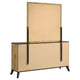 Wemy Wide Dresser with Matching Mirror | 6 Drawers | Brown Wood