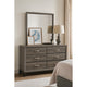 Mela 2pc Wide Dresser and Mirror Set | 6 Drawers | Gray Oak Wood