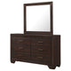 Bello Wide Dresser with Matching Mirror | 6 Drawers | Dark Cocoa Brown BM340012