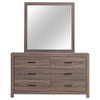 Sili Wide Dresser and Rectangular Mirror | 6 Drawer | Barrel Oak Brown BM340013