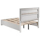 Vino White 5pc Full Size Bed Set w Storage | Dressers | Glitter Accent