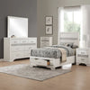 Vino White 5pc Twin Size Bed Set w Storage | Dressers | Glitter Accent