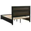 Vino Black 5pc Queen Size Bed Set w Storage Dressers | Glitter Accent BM340032