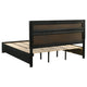 Vino Black 4pc King Size Bed Set w Storage | Dressers | Glitter Accent BM340033