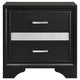 Vino Black 4pc King Size Bed Set w Storage | Dressers | Glitter Accent