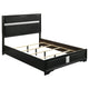 Vino Black 5pc King Size Bed Set w Dressers | Mirror | Glitter Accent BM340042