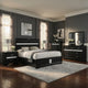 Vino Black 5pc California King Bed Set | Dressers | Glitter Accent