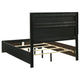 Vino Black 5pc Full Size Bed Set w Dressers | Mirror | Glitter Accent BM340045