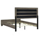 Reay 4 Piece Queen Bedroom Set with Dressers | Upholstered Gray Brown