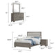 Reay 4 Piece Queen Bedroom Set with Dressers | Upholstered Gray Brown BM340047