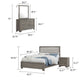 Reay 4 Piece Queen Bedroom Set with Dressers | Upholstered Gray Brown