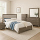 Reay 5 Piece Queen Bedroom Set with Dressers | Upholstered Gray Brown BM340048