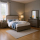 Reay 5 Piece Queen Bedroom Set with Dressers | Upholstered Gray Brown
