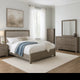 Reay 5 Piece Queen Bedroom Set with Dressers | Upholstered Gray Brown